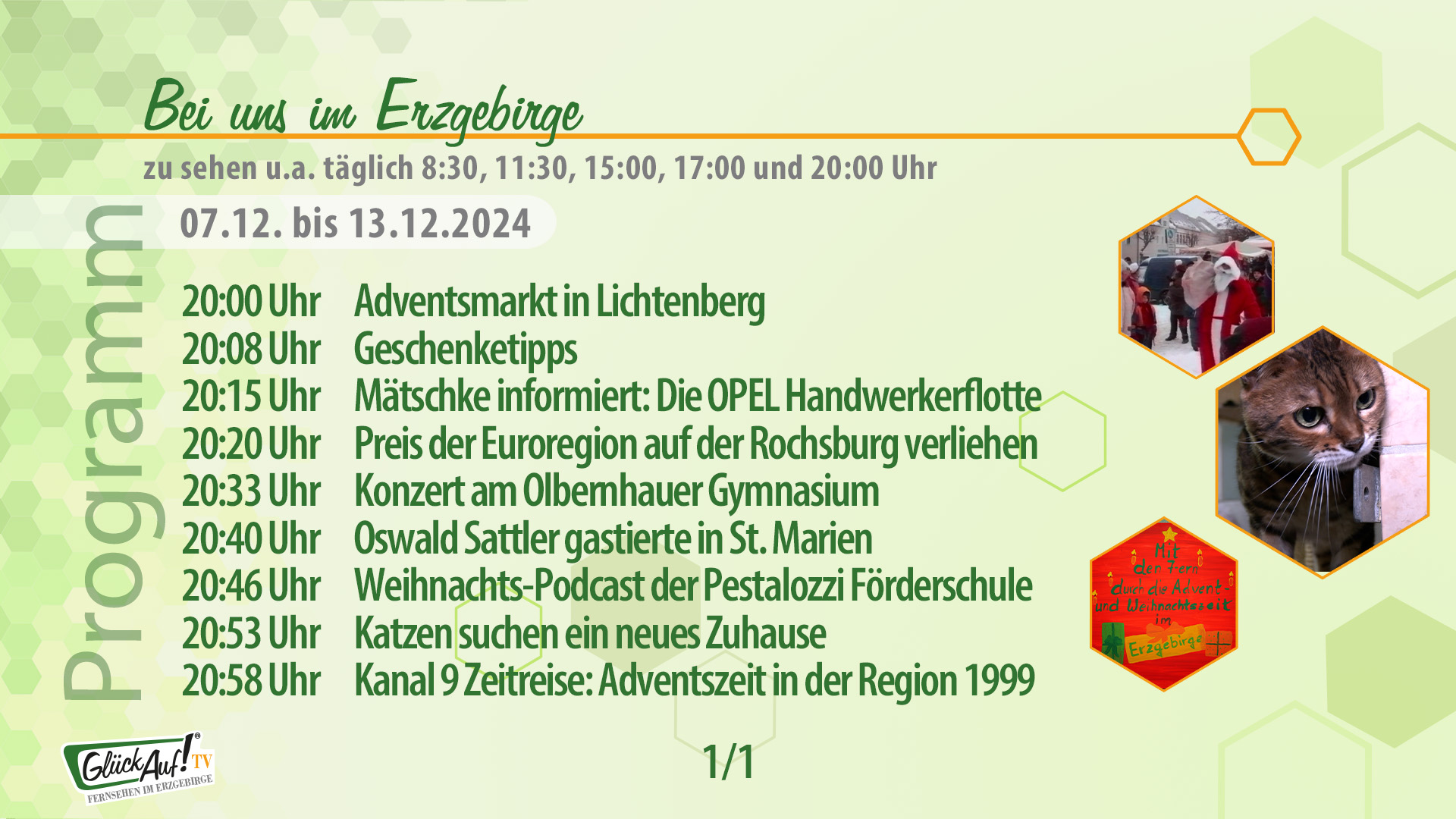 Bei uns im Erzgebirge für die Woche vom 07.12. bis 13.12.2024