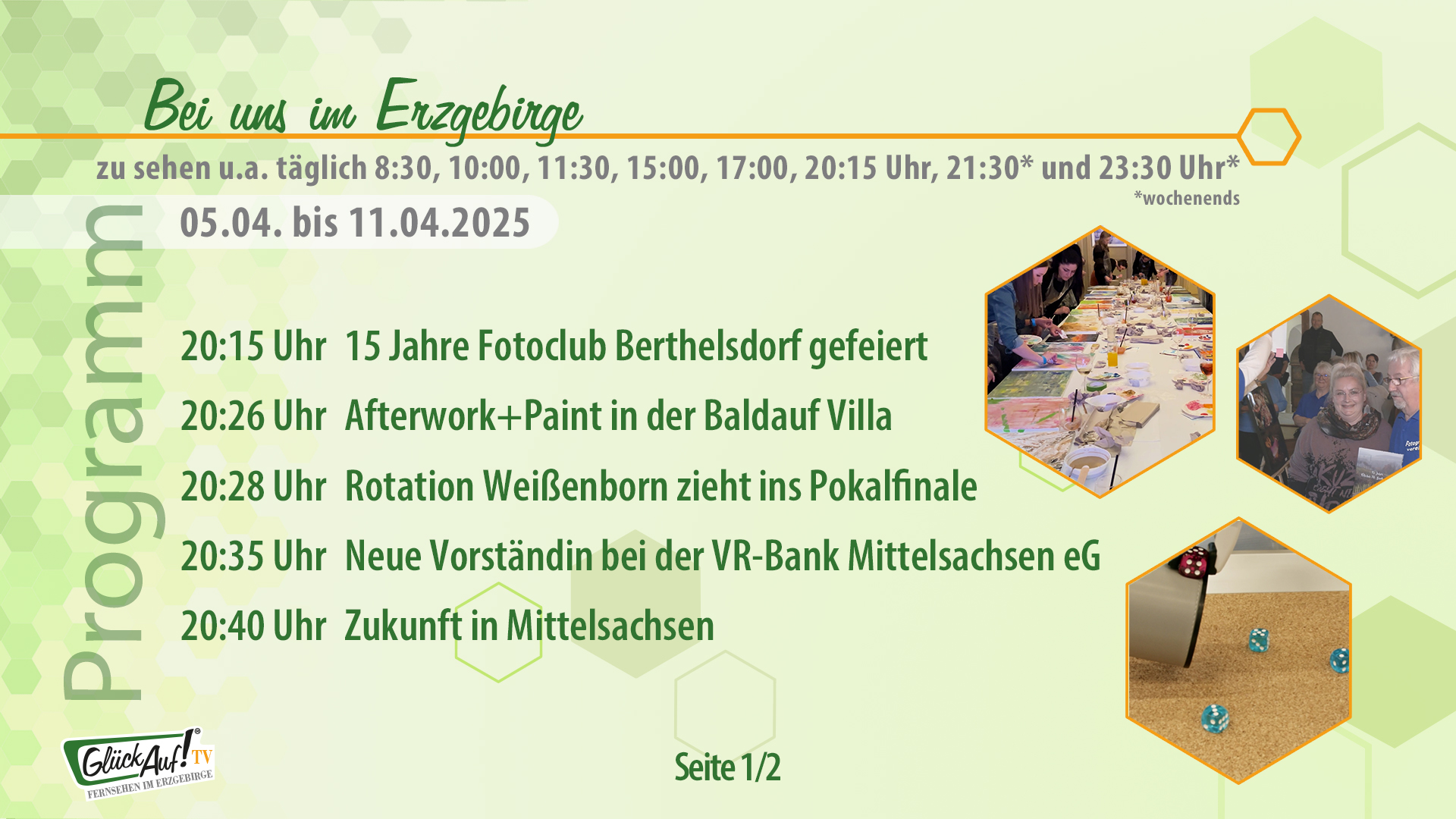 Bei uns im Erzgebirge für die Woche vom 05.04. bis 11.04.2025 Bei uns im Erzgebirge für die Woche vom 05.04. bis 11.04.2025