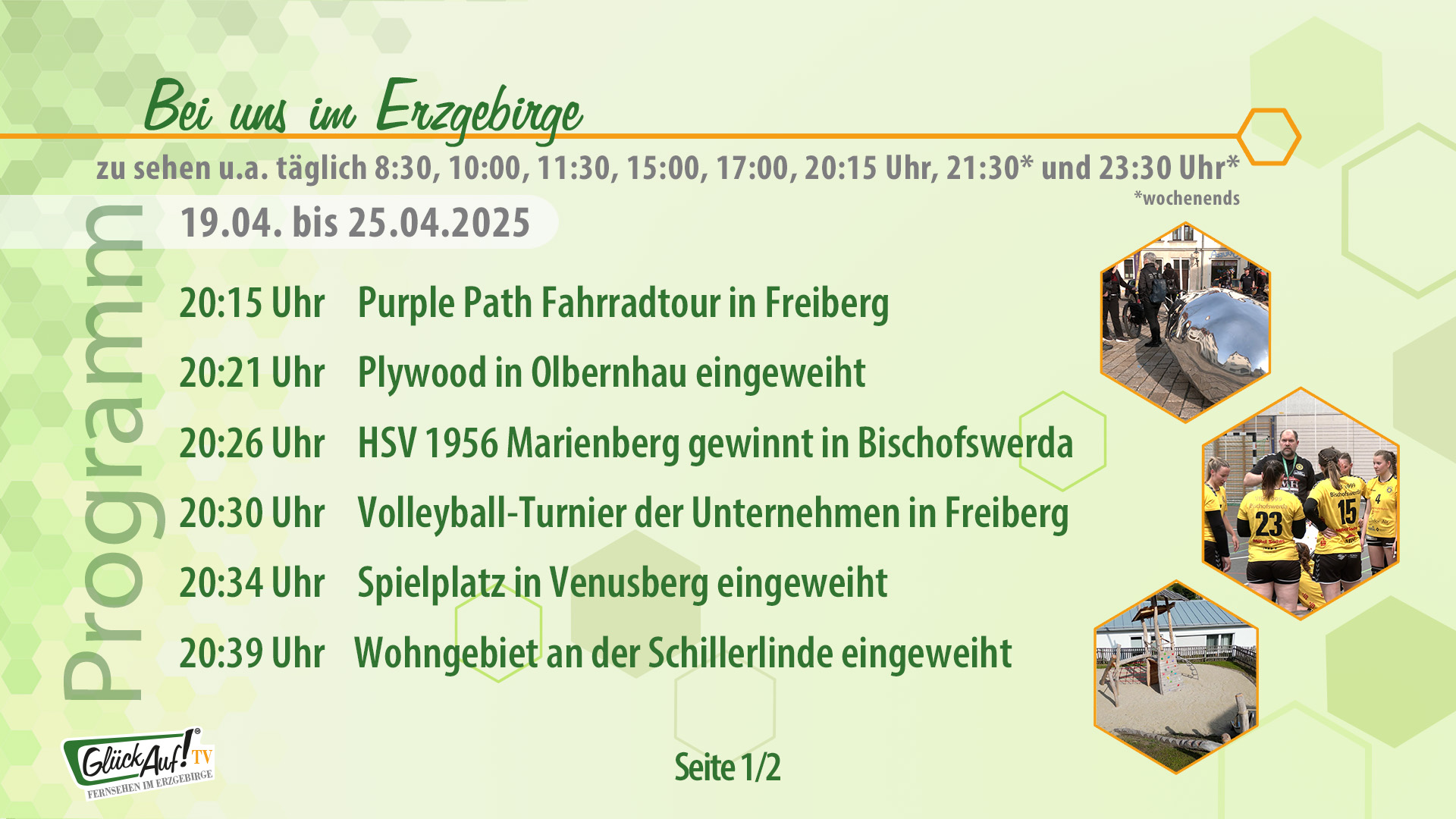 Bei uns im Erzgebirge für die Woche vom 19.04. bis 25.04.2025 Bei uns im Erzgebirge für die Woche vom 19.04. bis 25.04.2025