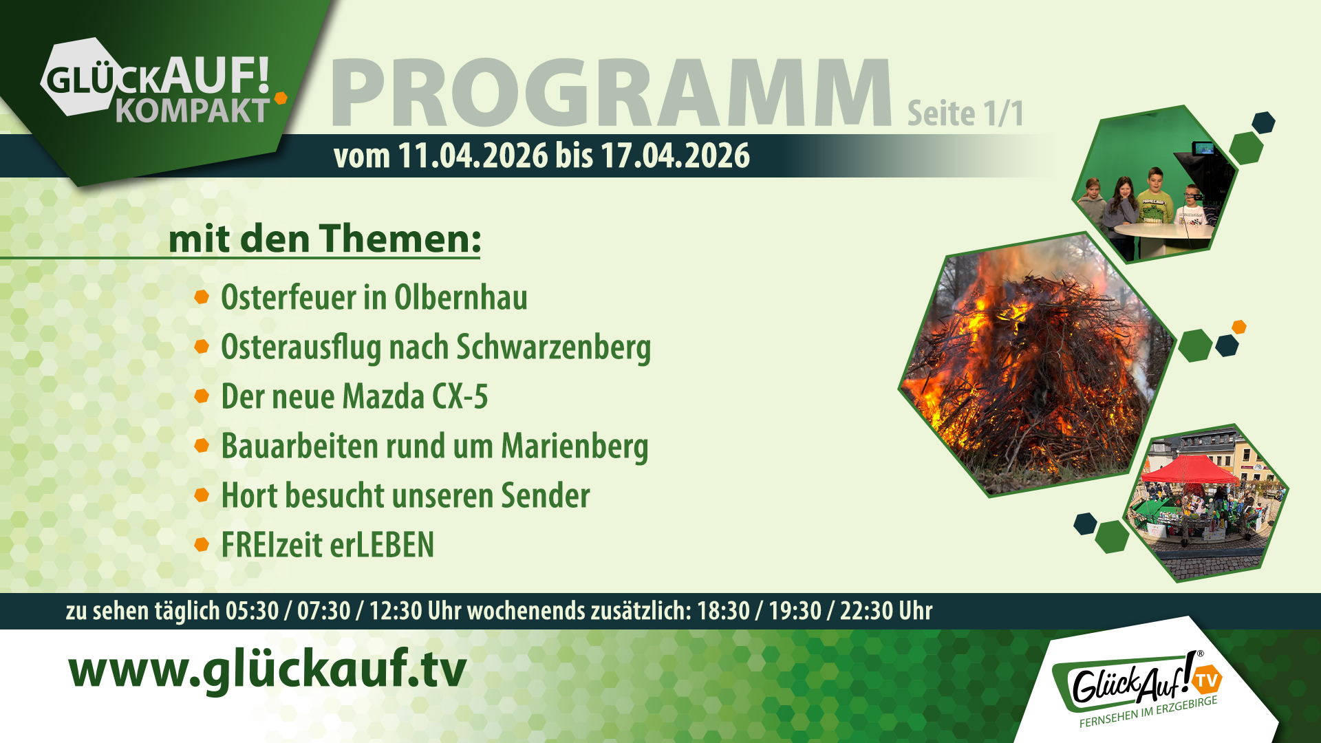 Bei uns im Erzgebirge für die Woche vom 11.04.2026 bis 17.04.2026